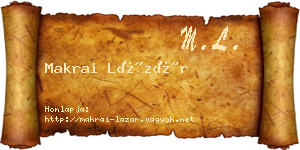 Makrai Lázár névjegykártya